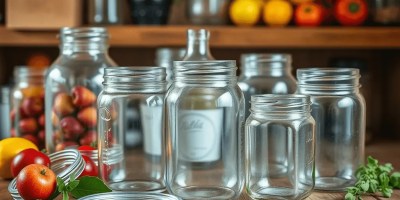Sterilized jars drying on a kitchen table