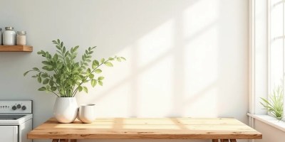 A clean, lived-in kitchen with natural light and a calm, functional atmosphere.